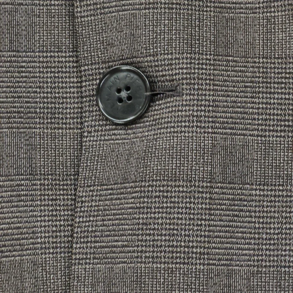 Vtg Pierre Balmain Blazer 44R Mens Gray Glen Check Plaid Wool Sport Coat Italian